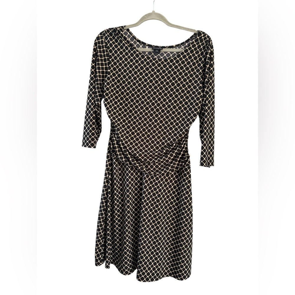 Enfocus Studio Black and Cream Diamond Dress